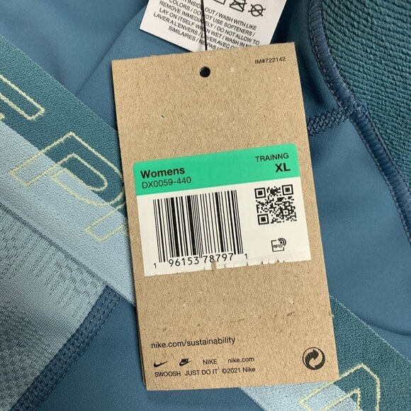 Women’s Nike Pro High-Waisted 3" Training Shorts with Pockets XL DX0059 440 - Picture 4 of 11